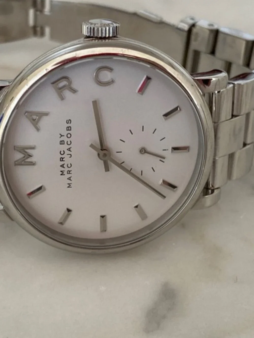 Marc Jacobs Silver Two-Hand Stainless Steel Women's Watch